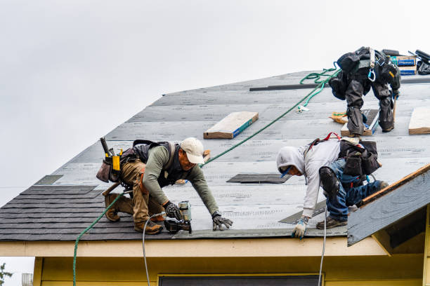 Professional Roofing technician working in Rexburg, ID